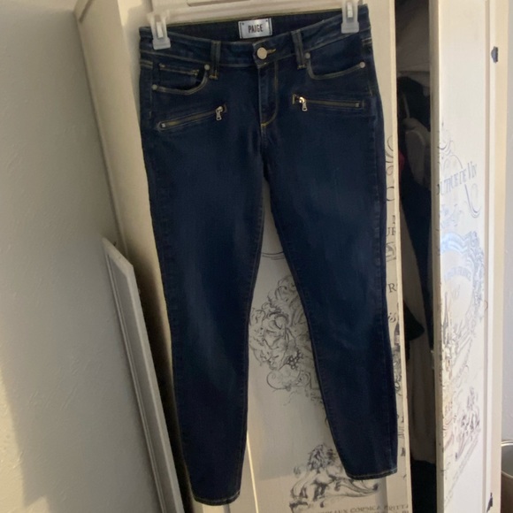 Gently used Paige Indigio Zip Jeans/ 28 - Picture 2 of 14